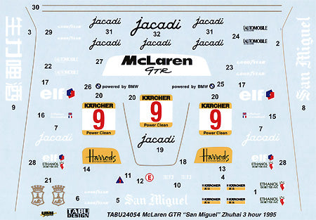 Tabu Design 24054 1/24 McLaren F1-GTR "San Miguel" - BanzaiHobby