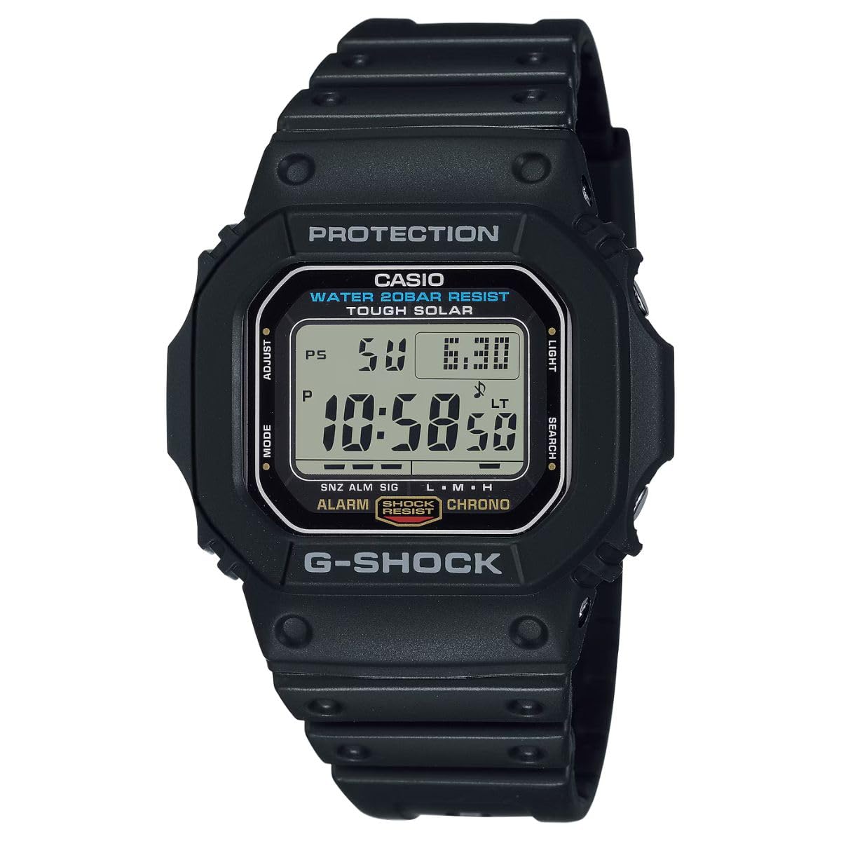 [カシオ] G-SHOCK オリジン 5600シリーズ ワールドタイム ソーラー メンズ 腕時計 G-5600UE-1DR [並行輸入品]