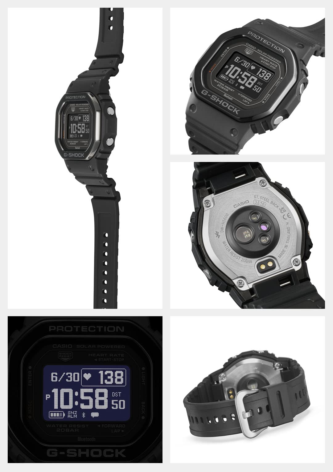 [Casio] G-Shock Watch [Domestic Genuine Product] G-SQUAD Heart Rate Monitor with Bluetooth DW-H5600MB-1JR Men's Black - BanzaiHobby