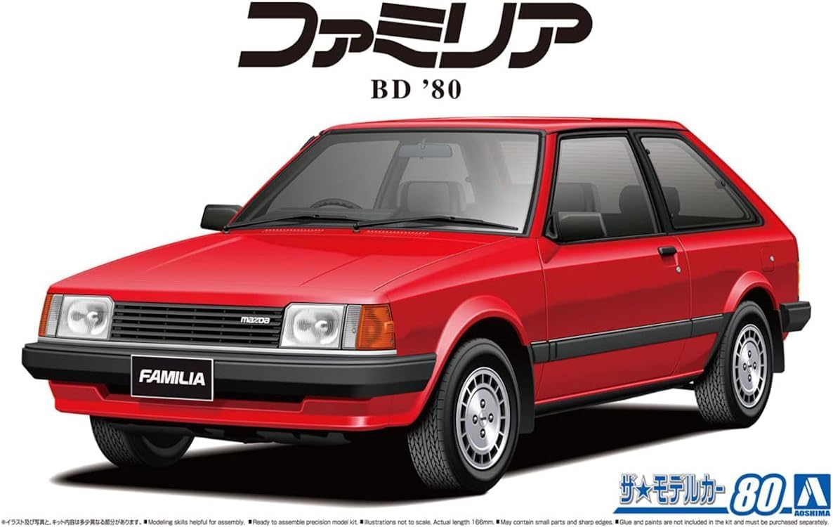 Aoshima 1/24 The Model Car No. 80 Mazda BD Familia XG '80 - BanzaiHobby
