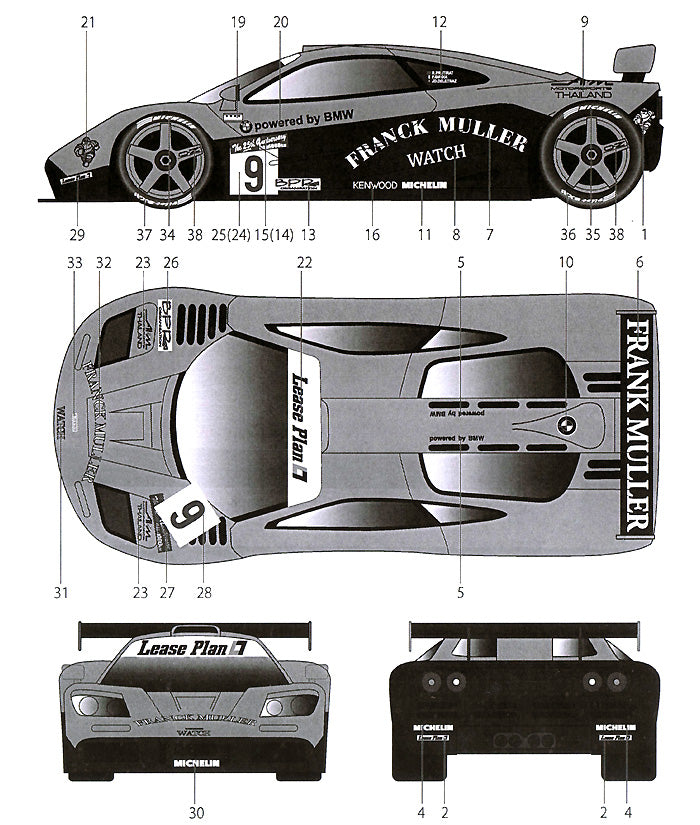 Tabu Design 24047 1/24 McLaren F1-GTR "FRANK MULLER" - BanzaiHobby