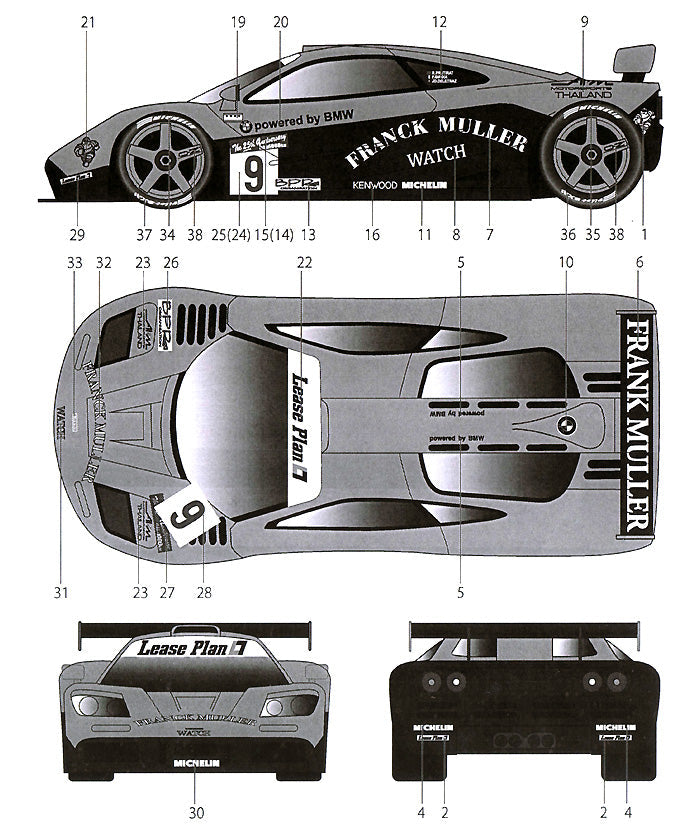 Tabu Design 24047 1/24 McLaren F1-GTR "FRANK MULLER" - BanzaiHobby