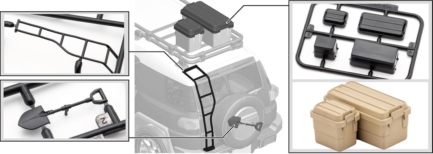 Fujimi 1/24 NEXT Series No.25 EX-1 Toyota FJ Cruiser (Two-Tone Orange/2012) (Special Edition/with Outdoor Parts)