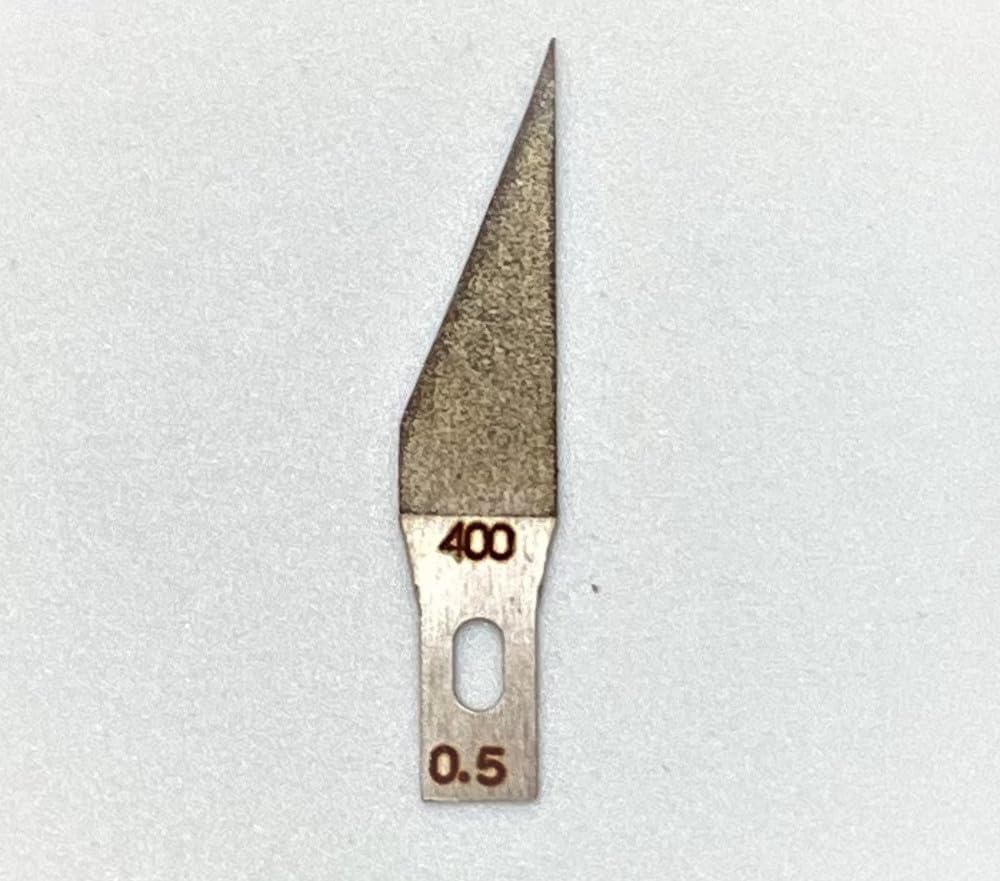 Minesima AIGER TOOL GUK22-5400 Swamp File Replacement Blade, 0.02 inch (0.5 mm), Blade Angle 22°, Granularity #400 - BanzaiHobby
