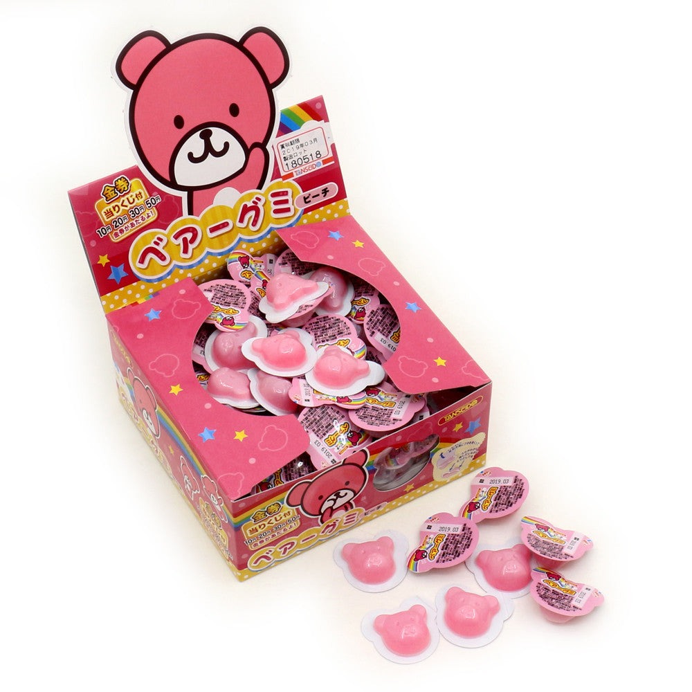 Tanseido Bear Gummies - Peach, 1 box (100 pcs)