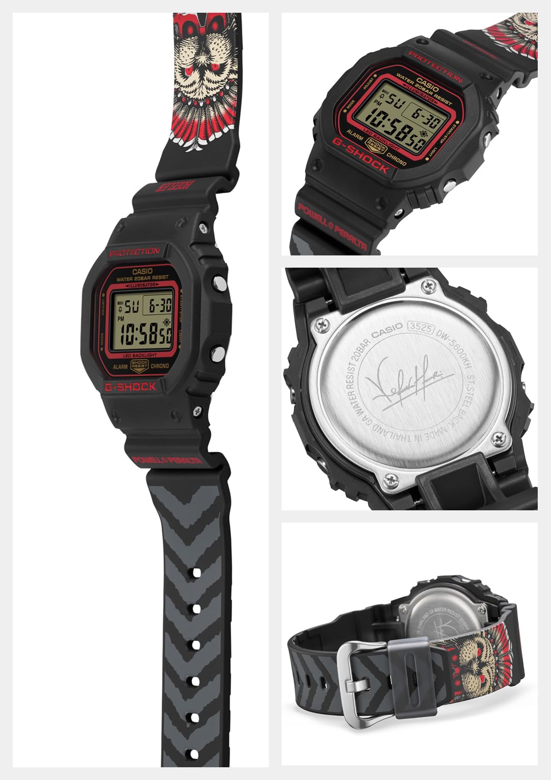 [カシオ] 腕時計 ジーショック 【国内正規品】 G-SHOCK × Kelvin Hoefler × Powell Peralta トリプルコラボレーションモデル DW-5600KH-1JR メンズ ブラック - BanzaiHobby
