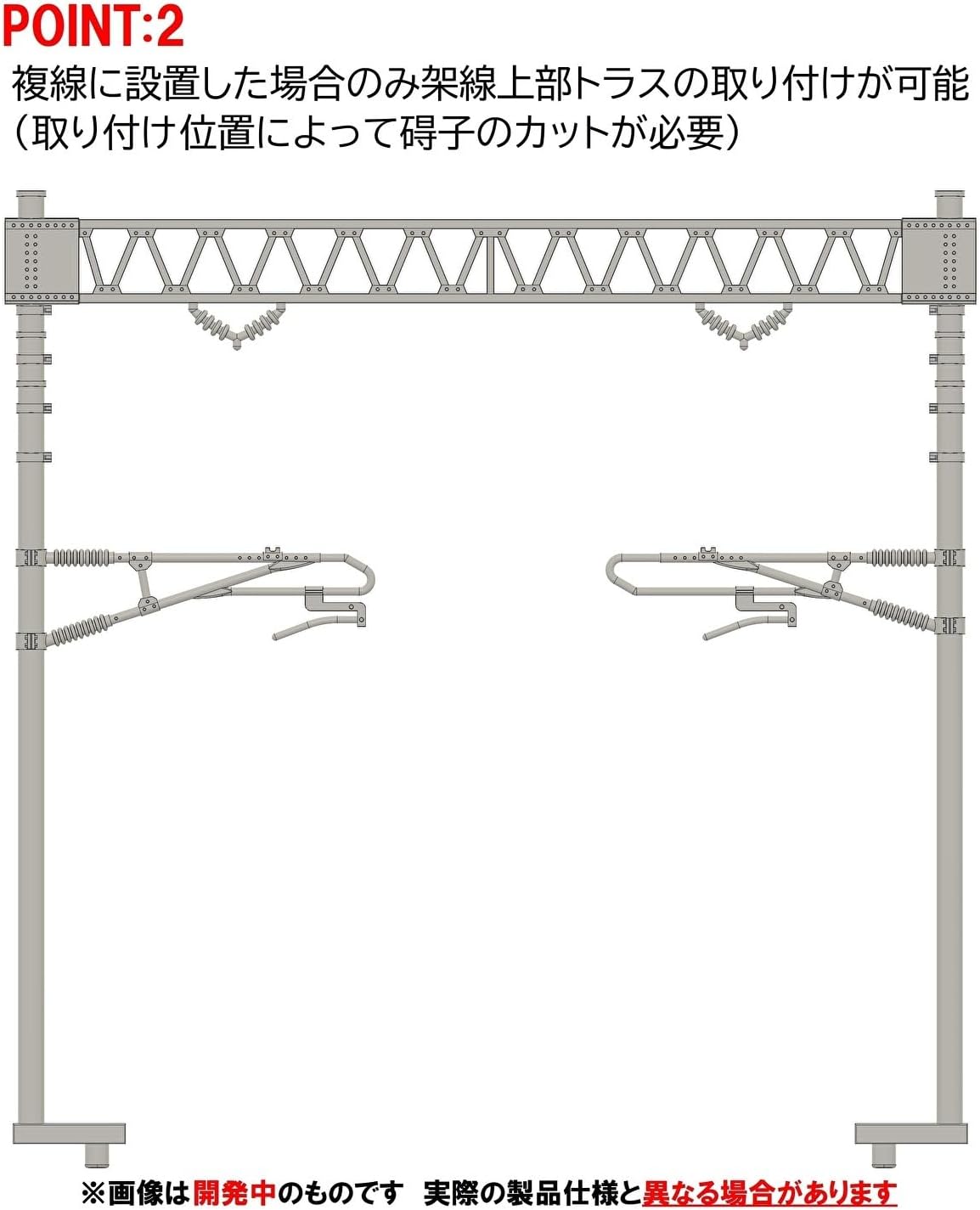 TOMIX 3280 N-Gauge Single Line Overhead Posts, Shinkansen Type, Set of 24, Diorama Supplies