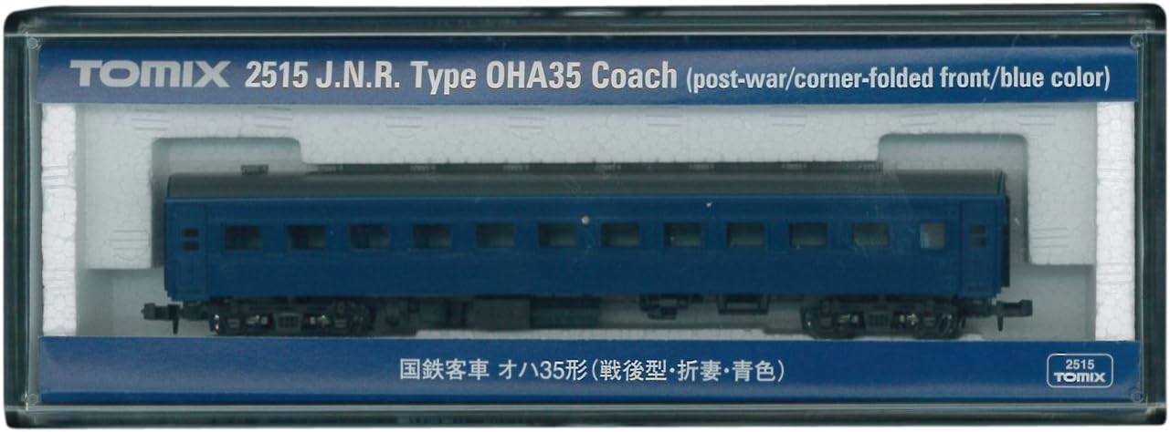 [PO MAY 2024] TOMIX N Gauge Oha 35 Post-War Type Origma Blue 2515 Model Train Passenger Car - BanzaiHobby