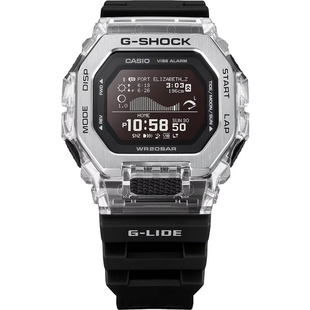 カシオ G-Shock GBX100S-1 G-Lide Gleaming Waveシリーズウォッチ - ブラック