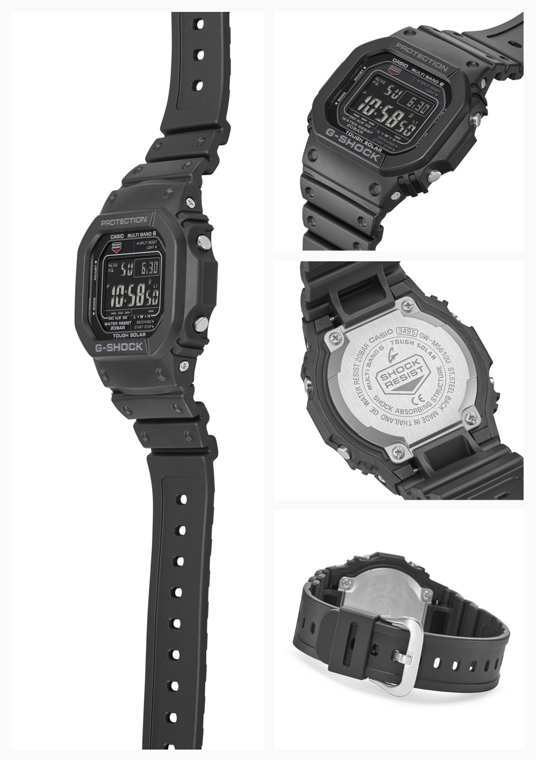 [カシオ]CASIO G-SHOCK Gショック GW-M5610U-1BJF 電波 ソーラー 電波時計 5600 ブラック デジタル メンズ 腕時計 タフソーラー - BanzaiHobby