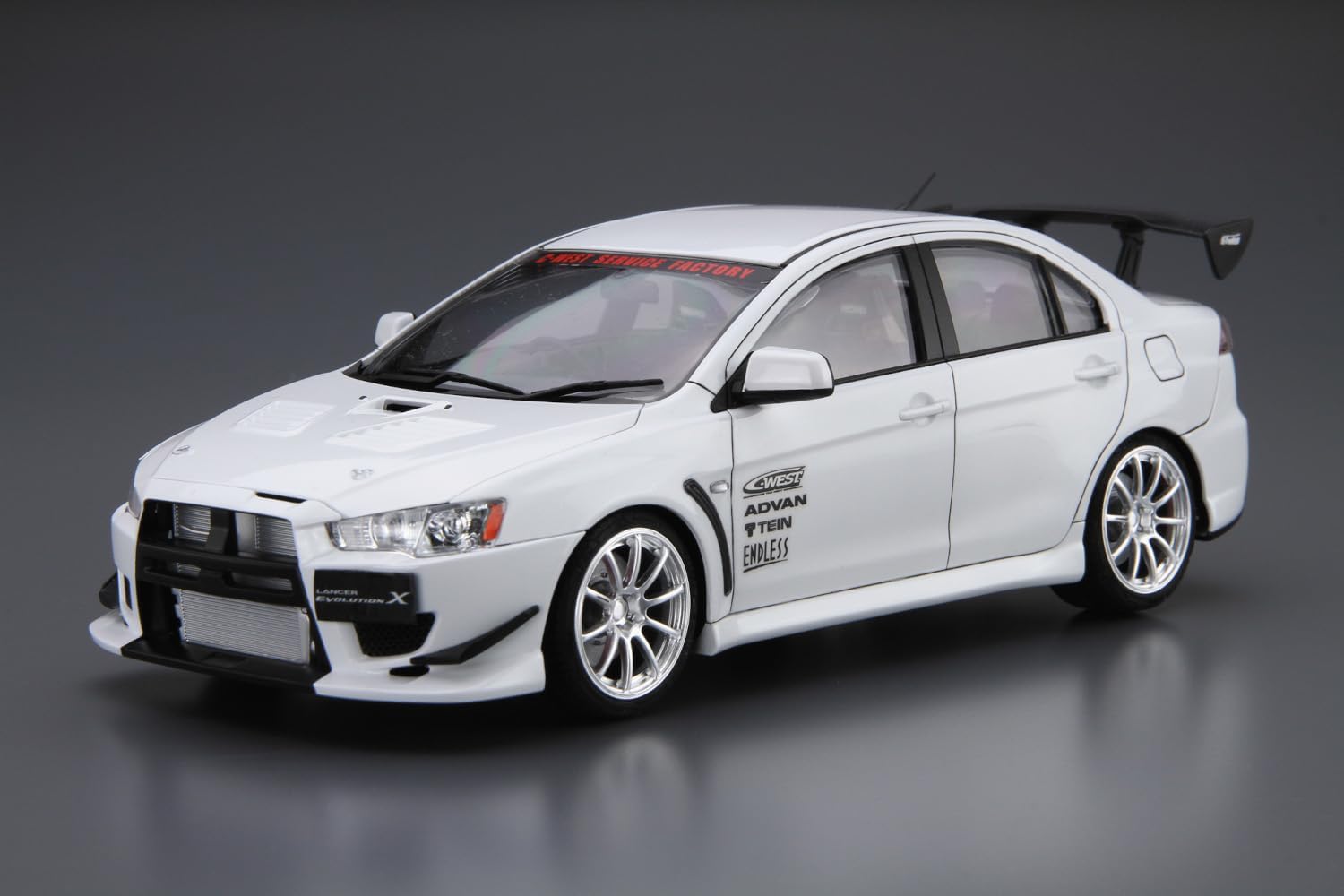 Aoshima 069295 1/24 The Tuned Car Series No.19 Mitsubishi C-WEST CZ4A Lancer Evolution X '07