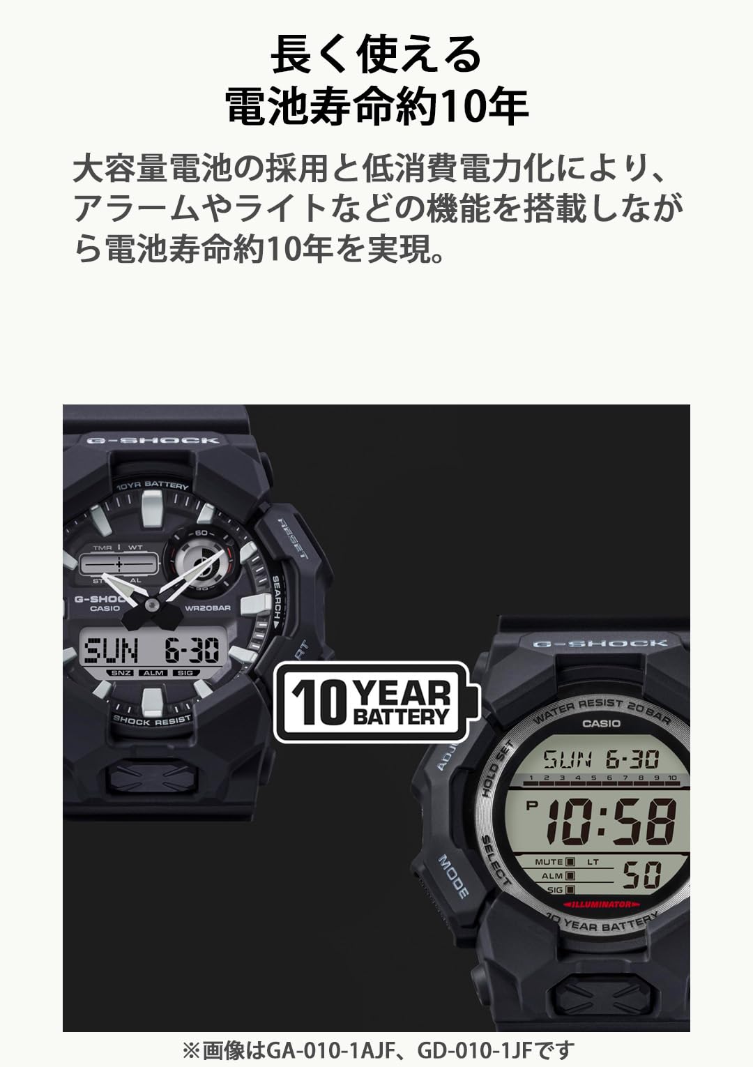 [カシオ] 腕時計 ジーショック 【国内正規品】 ロングライフバッテリー バイオマスプラスチック採用 GD-010-4JF メンズ オレンジ - BanzaiHobby