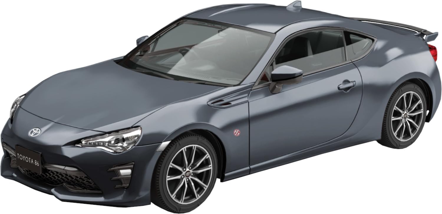 Aoshima 1/32 Raku Plastic Snap Kit No.08-DG Toyota 86 Dark Gray Metallic - BanzaiHobby