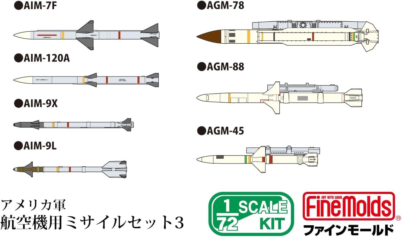 Fine Molds FF105 1/72 US Aircraft Missile Set 3