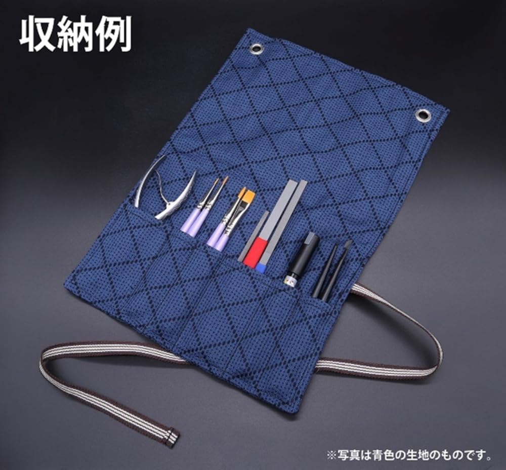 GSI Creos VM-027B Bushu Sashiko Tool Roll Blue - BanzaiHobby