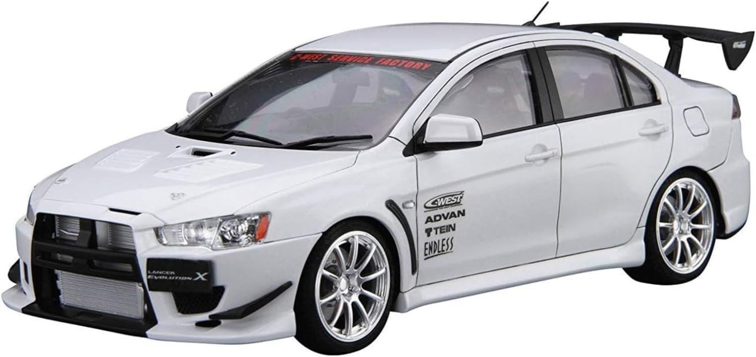 Aoshima 069295 1/24 The Tuned Car Series No.19 Mitsubishi C-WEST CZ4A Lancer Evolution X '07 - BanzaiHobby