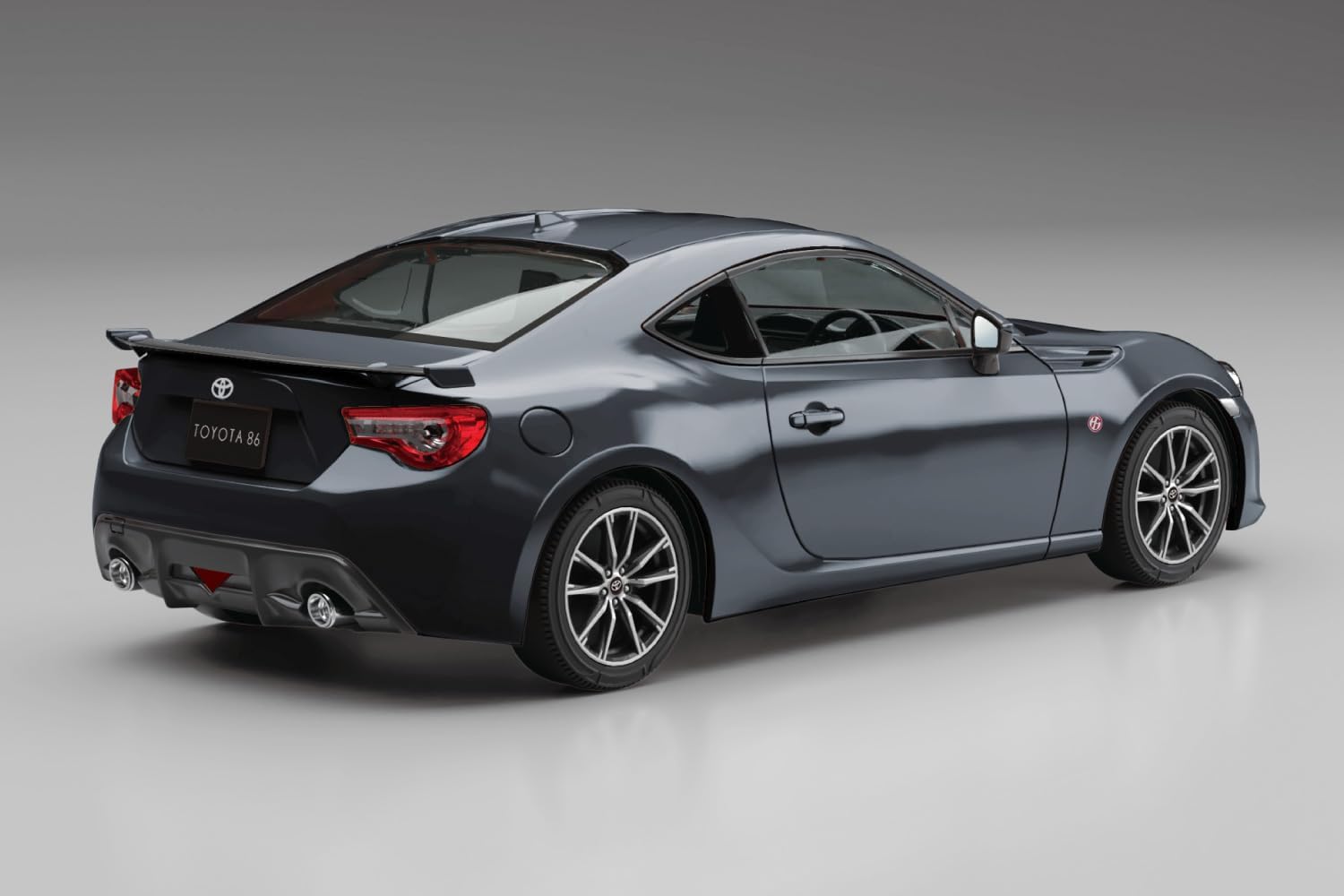 Aoshima 1/32 Raku Plastic Snap Kit No.08-DG Toyota 86 Dark Gray Metallic - BanzaiHobby