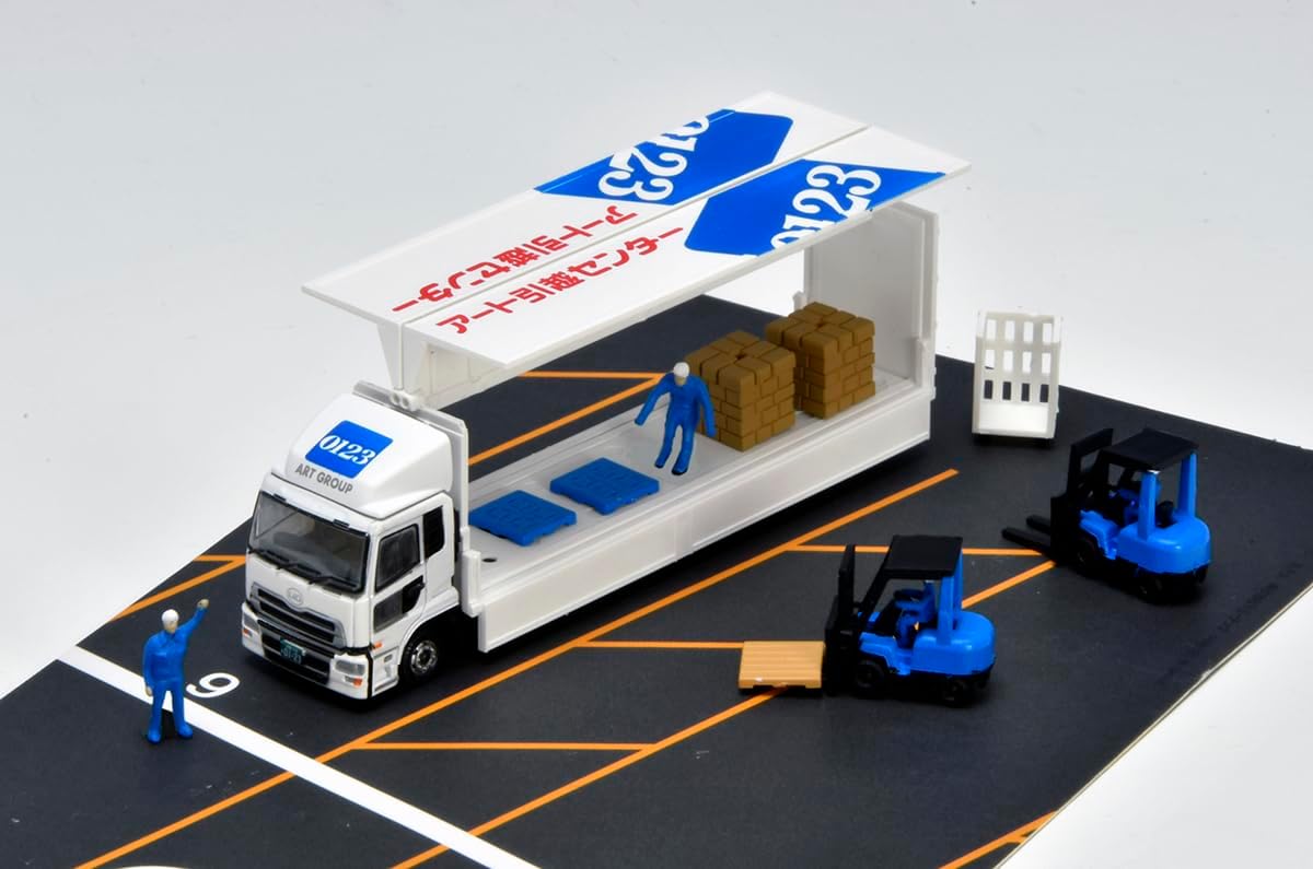 TOMYTEC The Truck Collection Torakore Logistics Site Wing Van Set C Art Moving Center Diorama Supplies