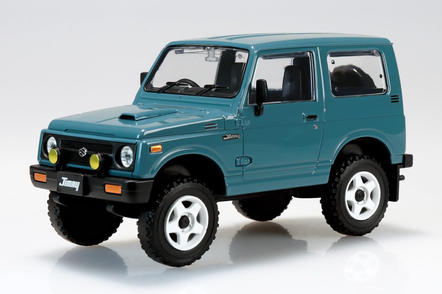 Aoshima 1/32 RakuPla Snap Kit No.18CU-BG Suzuki JA11 Jimny Custom Wheel (Blue Gray) - BanzaiHobby