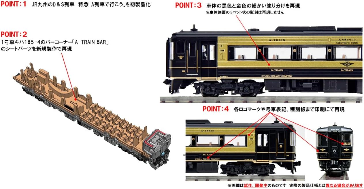 TOMIX 98152 N Gauge JR Kiha 185 Series (Let's Go on the A-Train) Set (2 Cars)