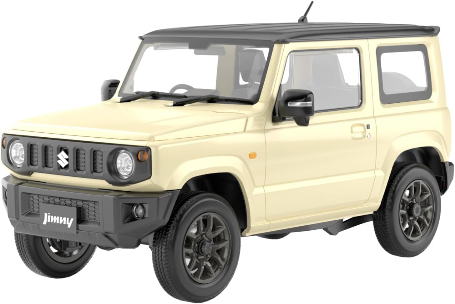 Aoshima 1/24 Raku Plastic Snap Car Series No.03-CI JB64 Jimny 2018 Chiffon Ivory Metallic