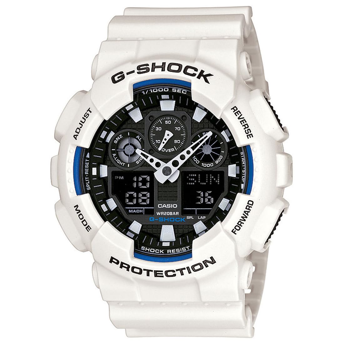 Gショック カシオ G-SHOCK CASIO メンズ 腕時計 アナデジ 海外モデル STANDARD GA-100B-7ADR ホワイト 逆輸入品