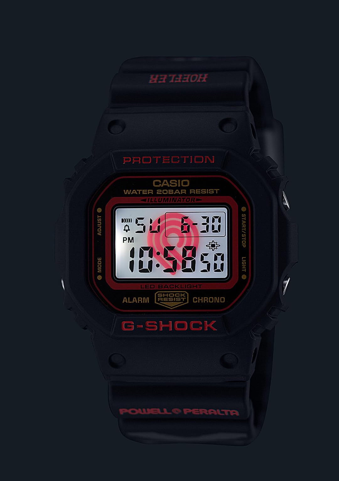 [カシオ] 腕時計 ジーショック 【国内正規品】 G-SHOCK × Kelvin Hoefler × Powell Peralta トリプルコラボレーションモデル DW-5600KH-1JR メンズ ブラック - BanzaiHobby