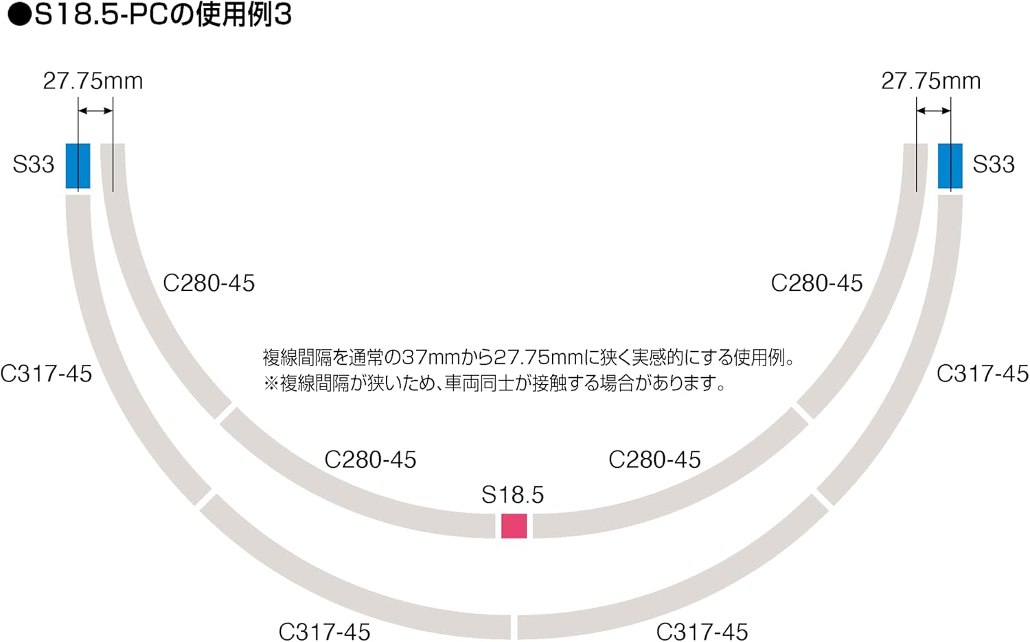 TOMIX 1098 N Gauge Fractional PC Rails S18.5/ S33-PC (F) (4 Pieces for Each) - BanzaiHobby