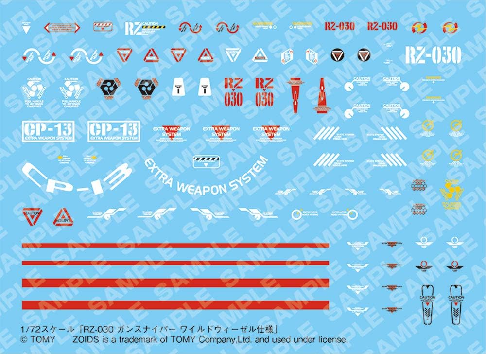 Kotobukiya ZD146X 1/72 HMM ZOIDS RZ-030 Gun Sniper Wild Wiesel Specifications