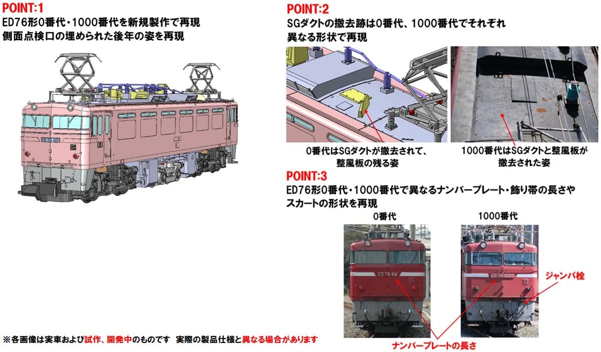 TOMIX 7190 N Gauge JR ED76-0 Type (Late Model/JR Kyushu Specifications)