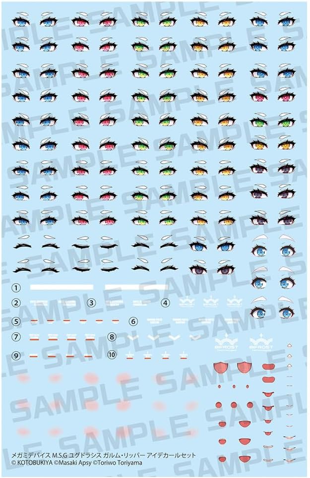 Kotobukiya KP853 Megami Device M.S.G Yggdrasis Garm Ripper Eye Decal Set - BanzaiHobby