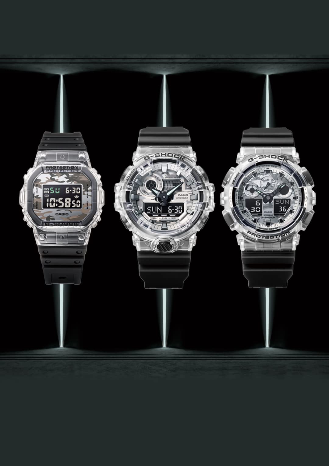 G-SHOCK [カシオ] 腕時計 ジーショック 【国内正規品】 カモフラージュ・スケルトンシリーズ DW-5600SKC-1JF メンズ ブラック - BanzaiHobby
