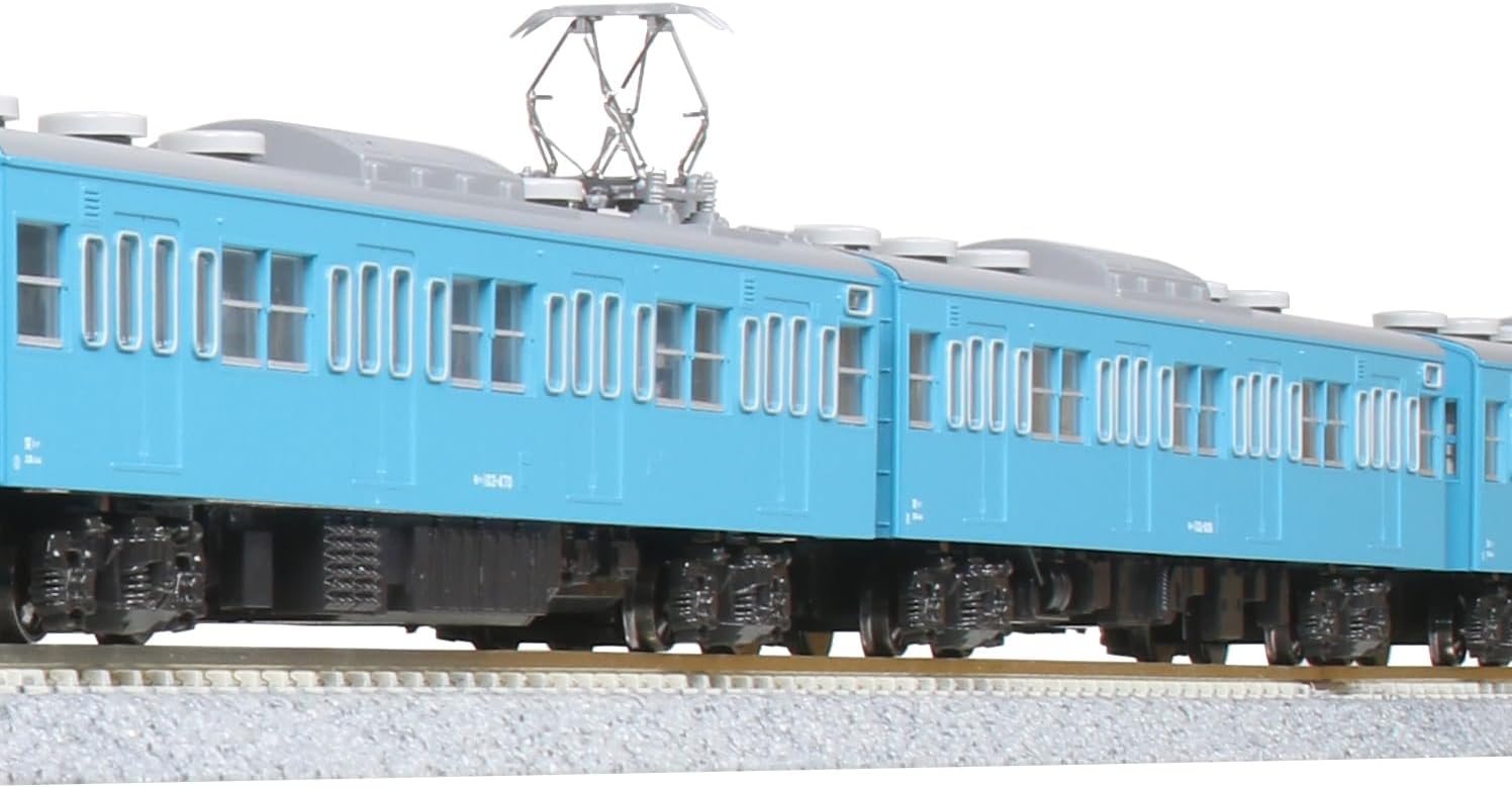 KATO 10-1744A N-Gauge 103 Series Sky Blue Intermediate Car 3 Cars Add-on Set