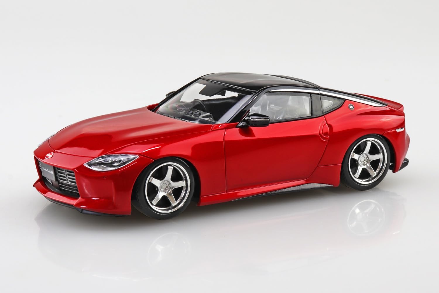 Aoshima 1/32 RakuPla Snap Kit No.17CU-CR RZ34 Fairlady Z Custom Wheel (Carmine Red) - BanzaiHobby
