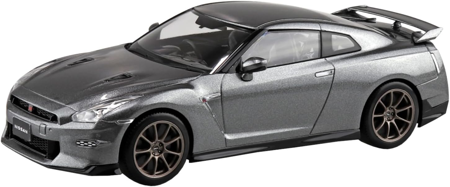 Aoshima 1/32 No. 03-DM Nissan R35 NISSAN GT-R 2024 (Dark Metal Gray) - BanzaiHobby
