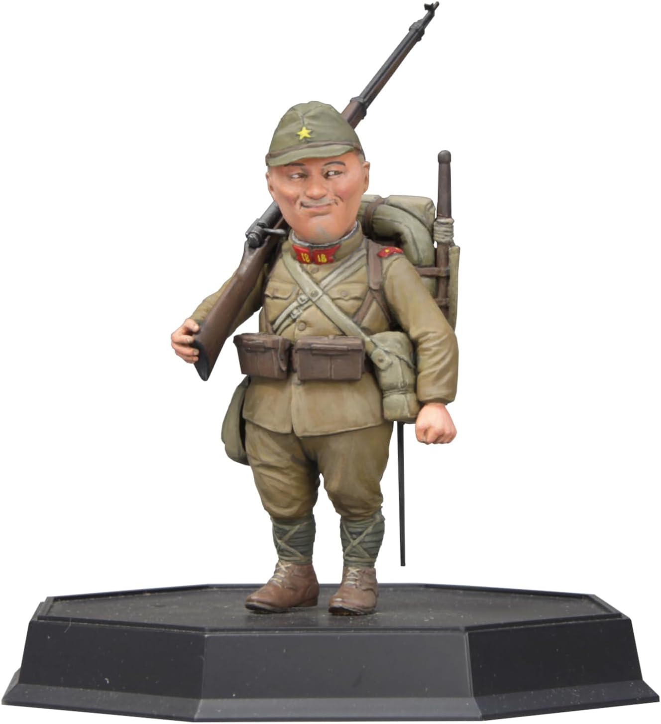 Fine Mold FT03 1/12 World Fighter Collection Imperial Japanese Army Infantry Oshimizu First Soldier & 38 Type 38 Infantry Gun