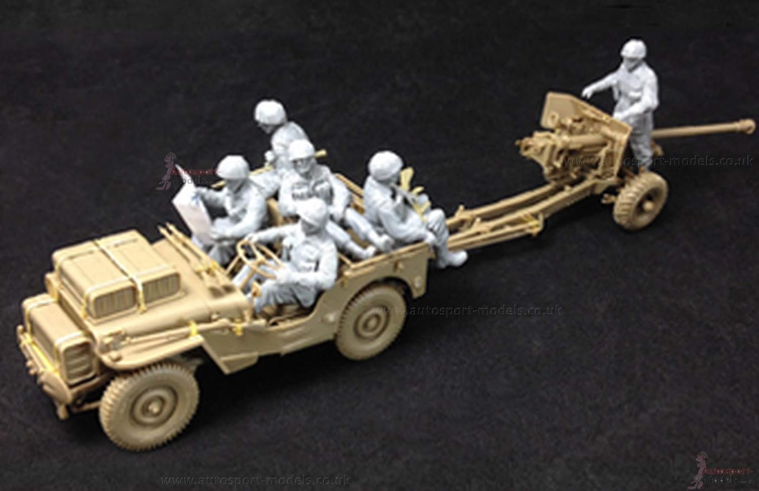 Bronco Models CB35170 1/35 British 6-Pdr Anti-Tank Gun (Airborne) With 1/4 Ton Truck & Crew