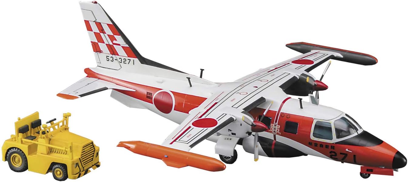 Hasegawa 02370 1/72 Mitsubishi MU-2J Flight Check Squadron w/Tractor - BanzaiHobby