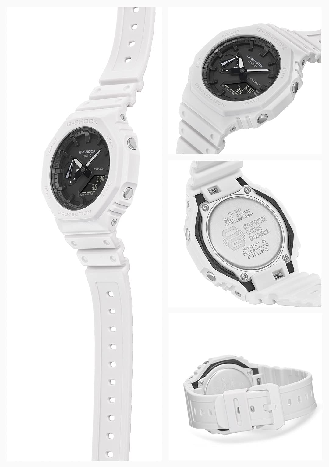 [カシオ] 腕時計 ジーショック 【国内正規品】カーボンコアガード構造 GA-2100-7AJF メンズ ホワイト - BanzaiHobby