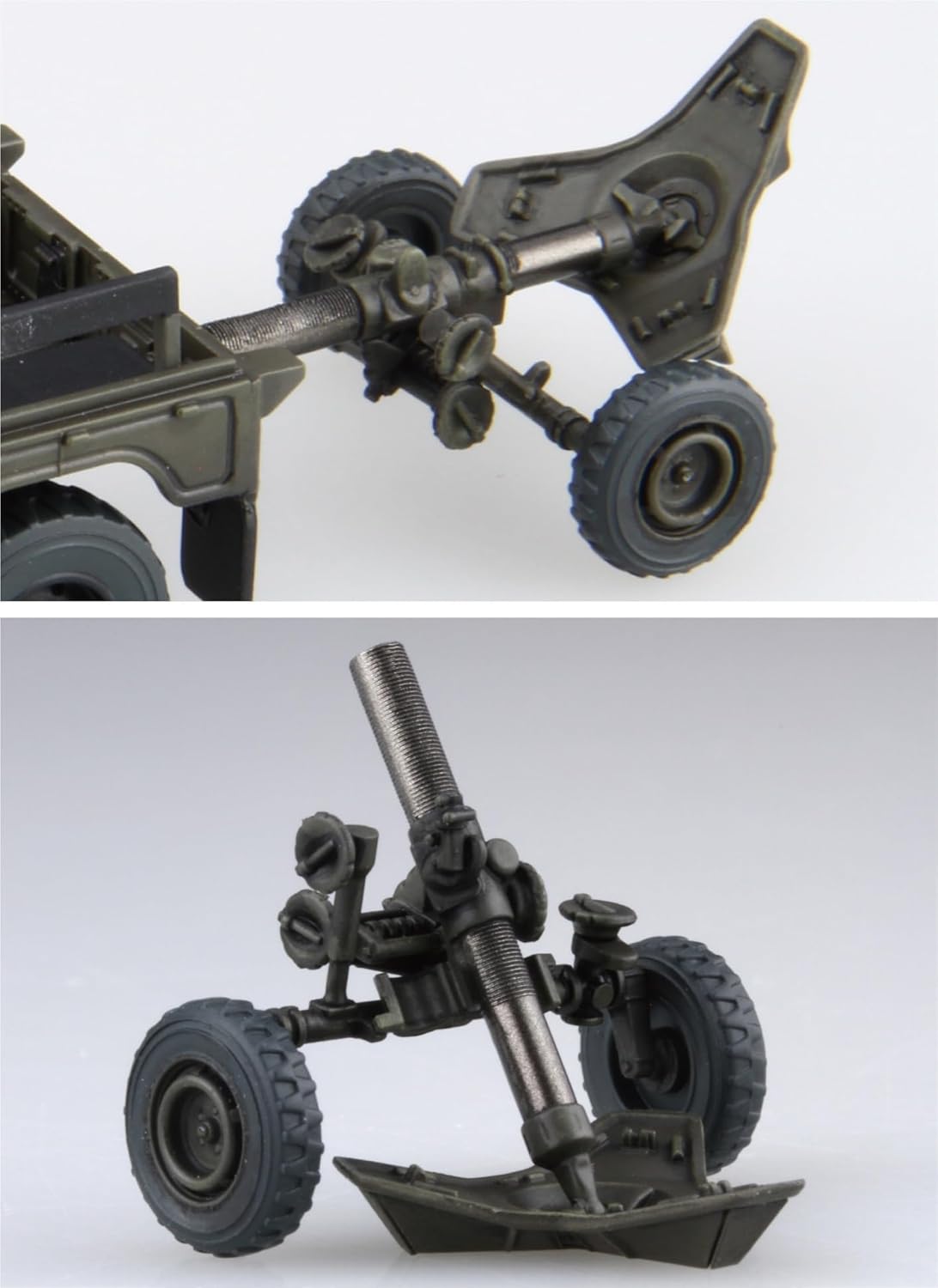 Fujimi 72M-20EX-1 1/72 JGSDF 120mm Heavy Mortar Towing Truck / 120mm RT Mortar (2 Units/2 Guns) Special Edition (with Etched Parts) - BanzaiHobby