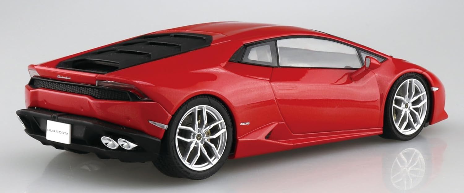 Aoshima 04-C 1/24 Pre-Painted Model Series 2014 Lamborghini Huracan Red - BanzaiHobby
