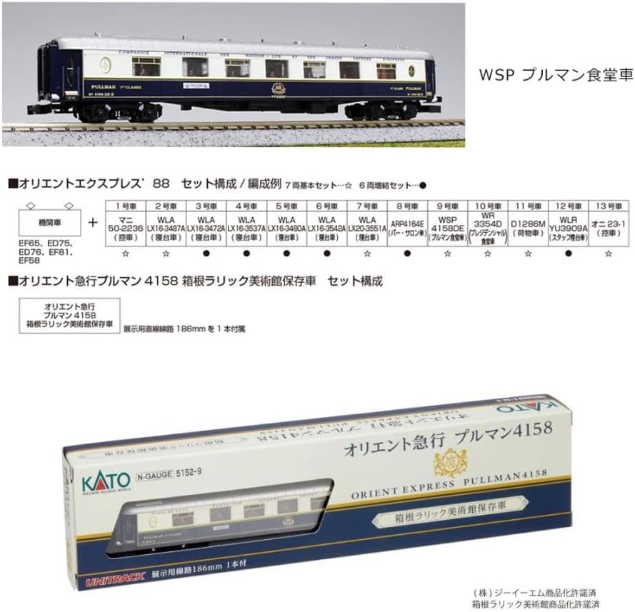 Banzai Hobby - KATO 5152-9 Orient Express Passenger Car Pullman