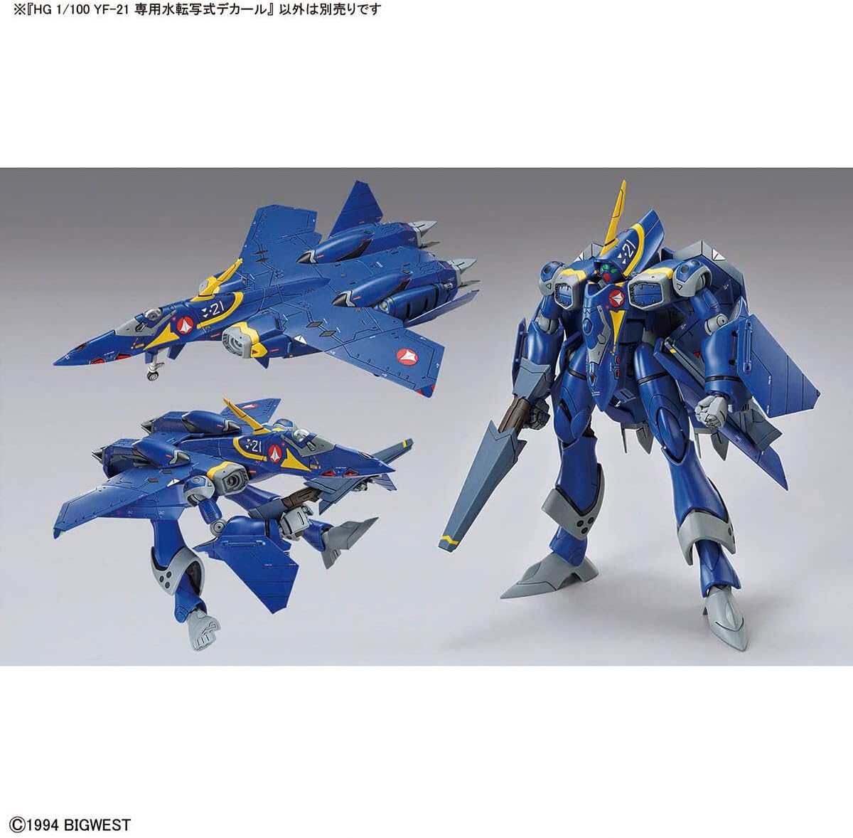 Bandai 1/100 HG Macross Plus YF-21 Water Transfer Decal