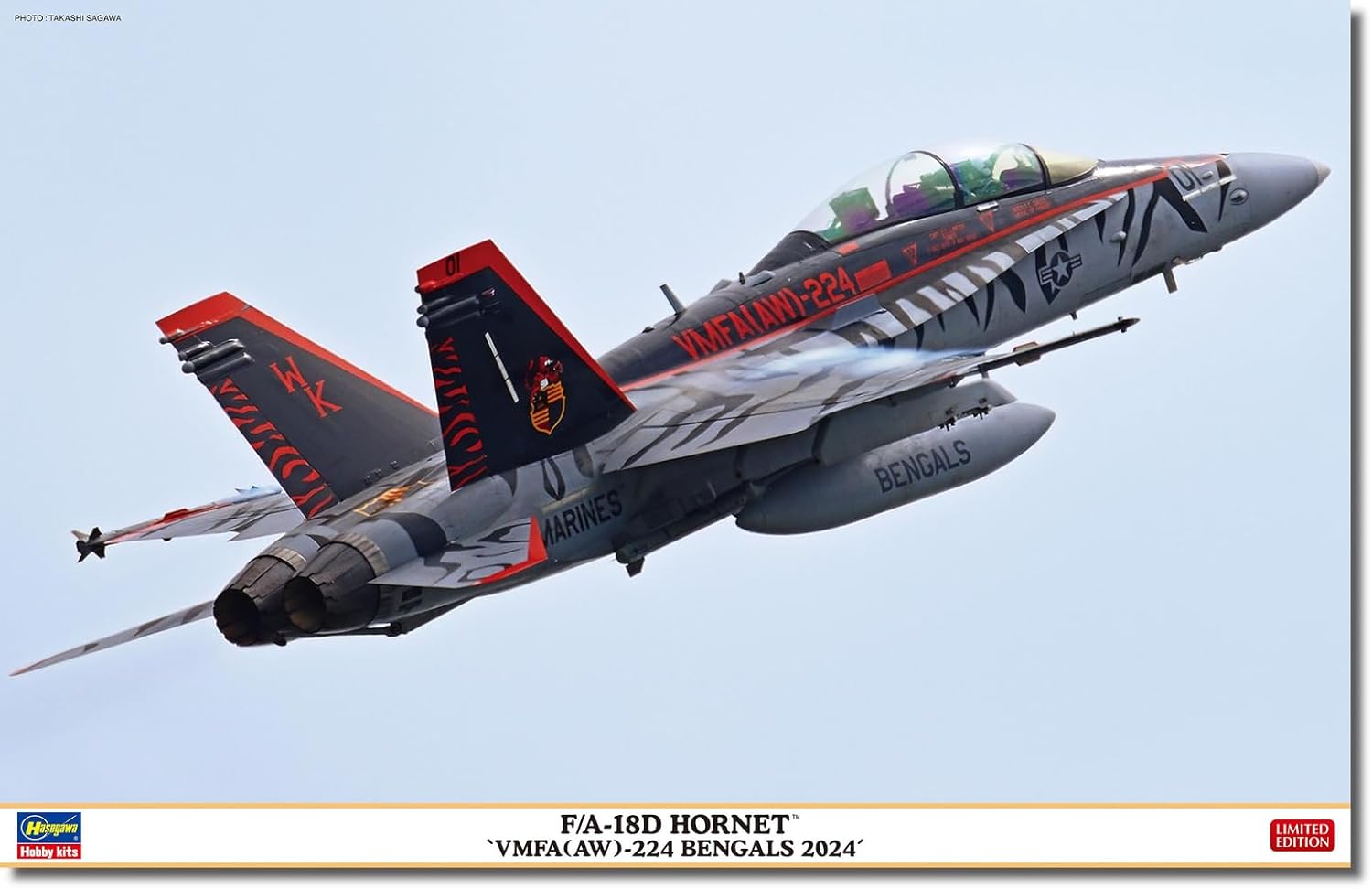 Hasegawa 07545 1/48 F/A-18D Hornet VMFA(AW)-224 Bengals 2024 - BanzaiHobby