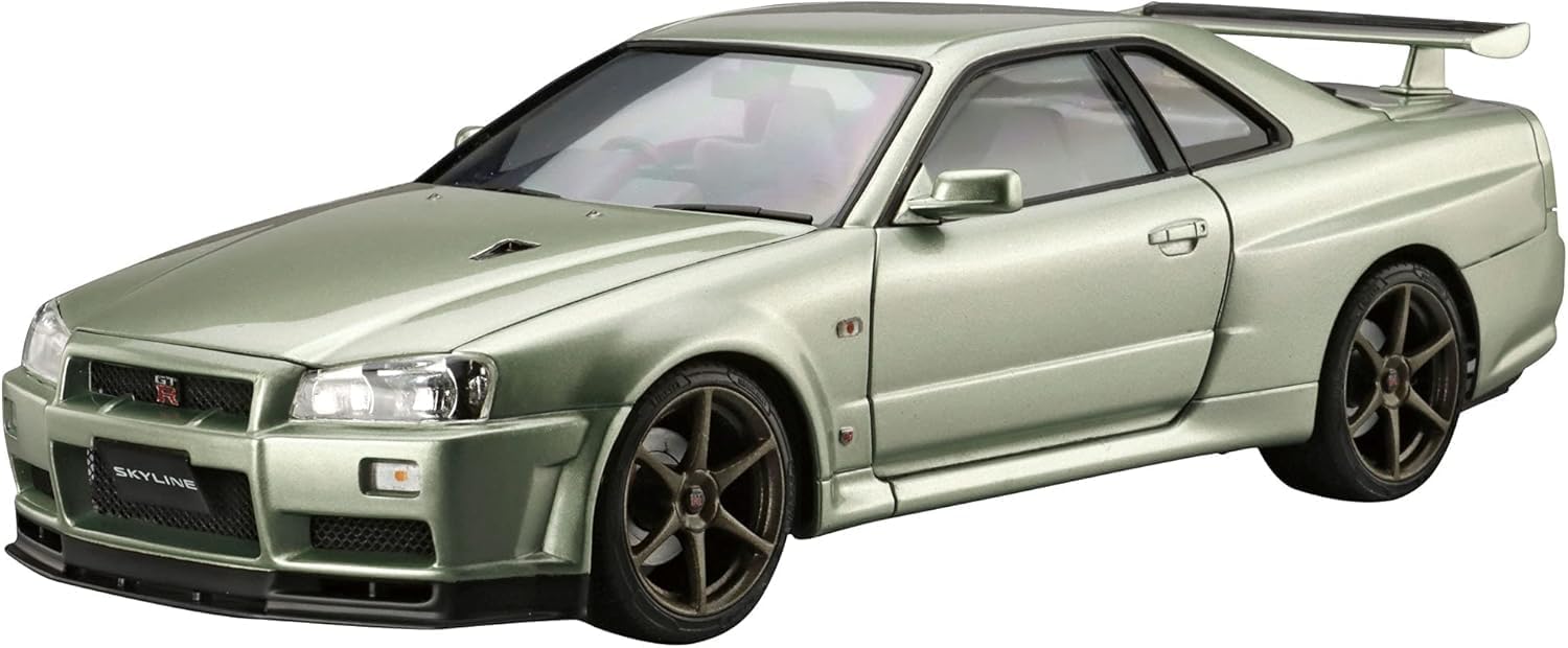 Aoshima 1/24 Modellauto Nr. 134 Nissan BNR34 Skyline GT-R V-spec II Nur. '02