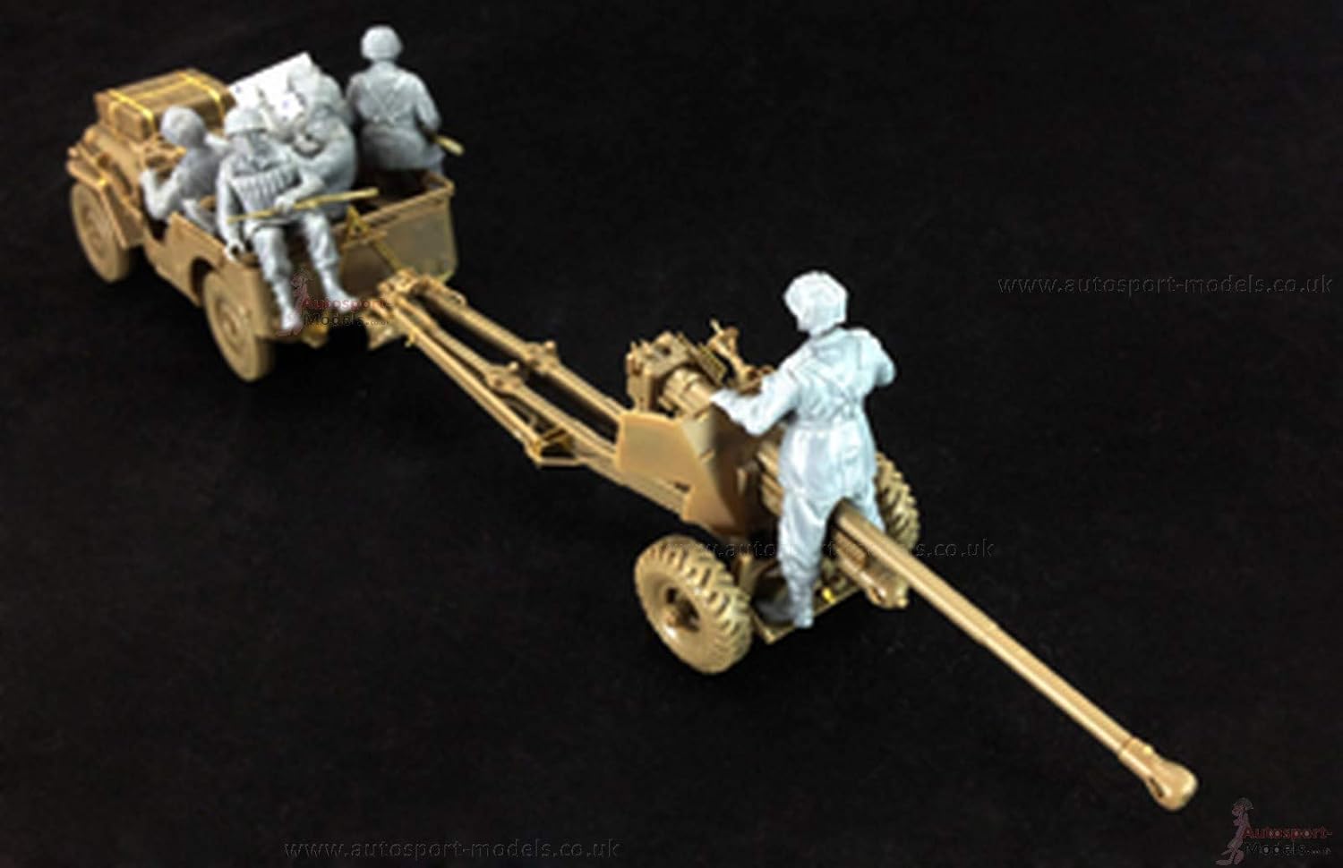 Bronco Models CB35170 1/35 British 6-Pdr Anti-Tank Gun (Airborne) With 1/4 Ton Truck & Crew