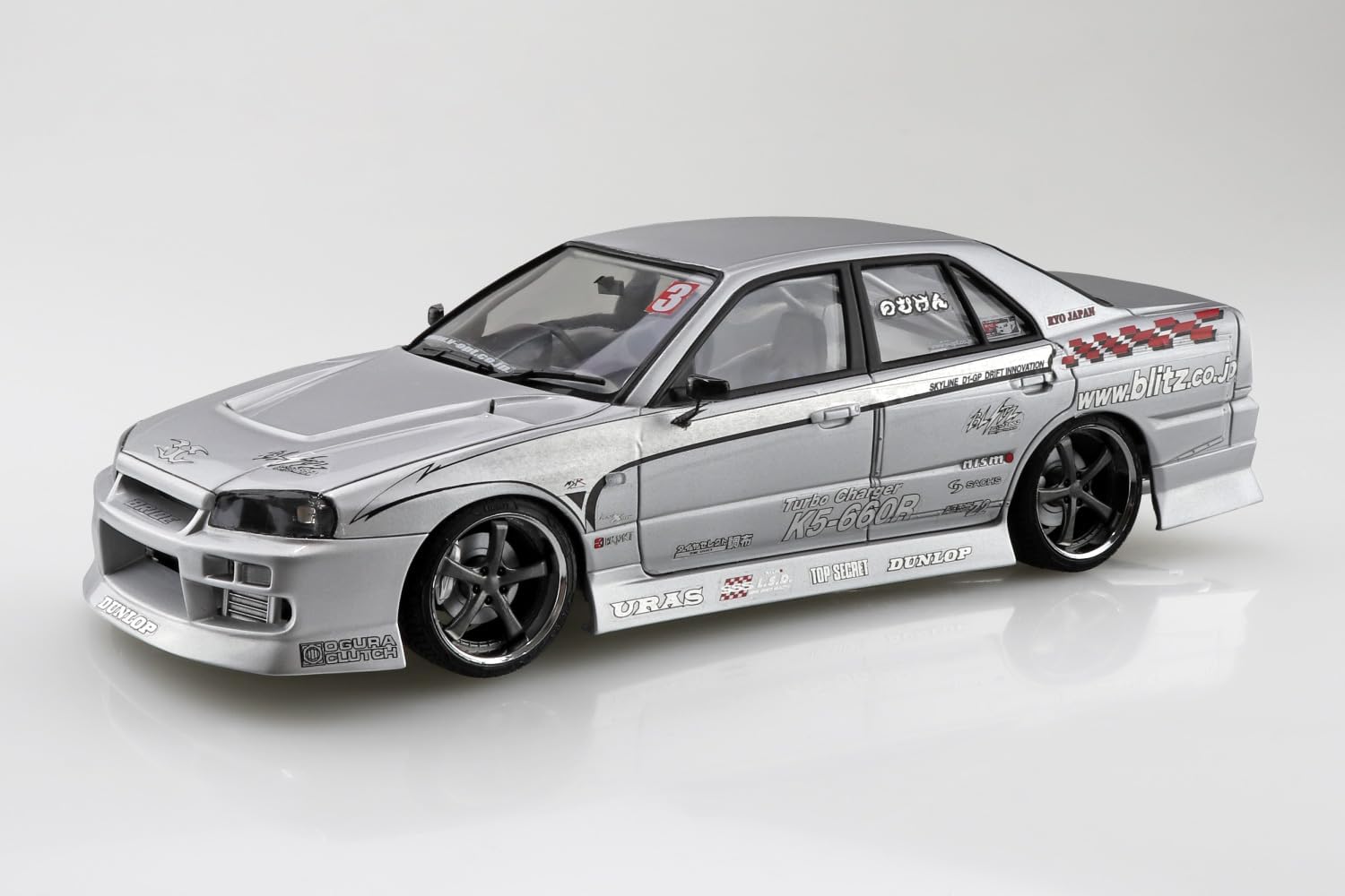Aoshima 068779 1/24 The Tuned Car Series No.20 Nissan URAS 2002 D1Spec Replica ER34 Skyline '01 - BanzaiHobby