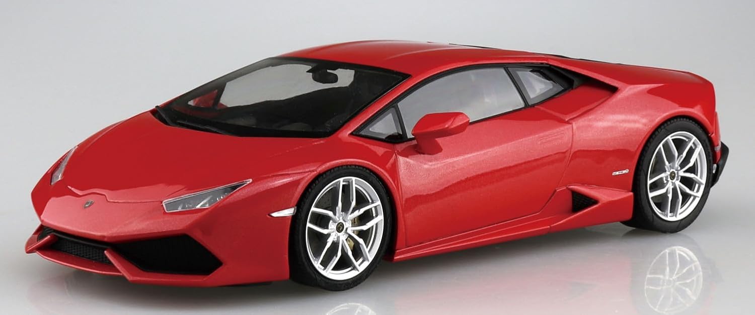 Aoshima 04-C 1/24 Pre-Painted Model Series 2014 Lamborghini Huracan Red - BanzaiHobby