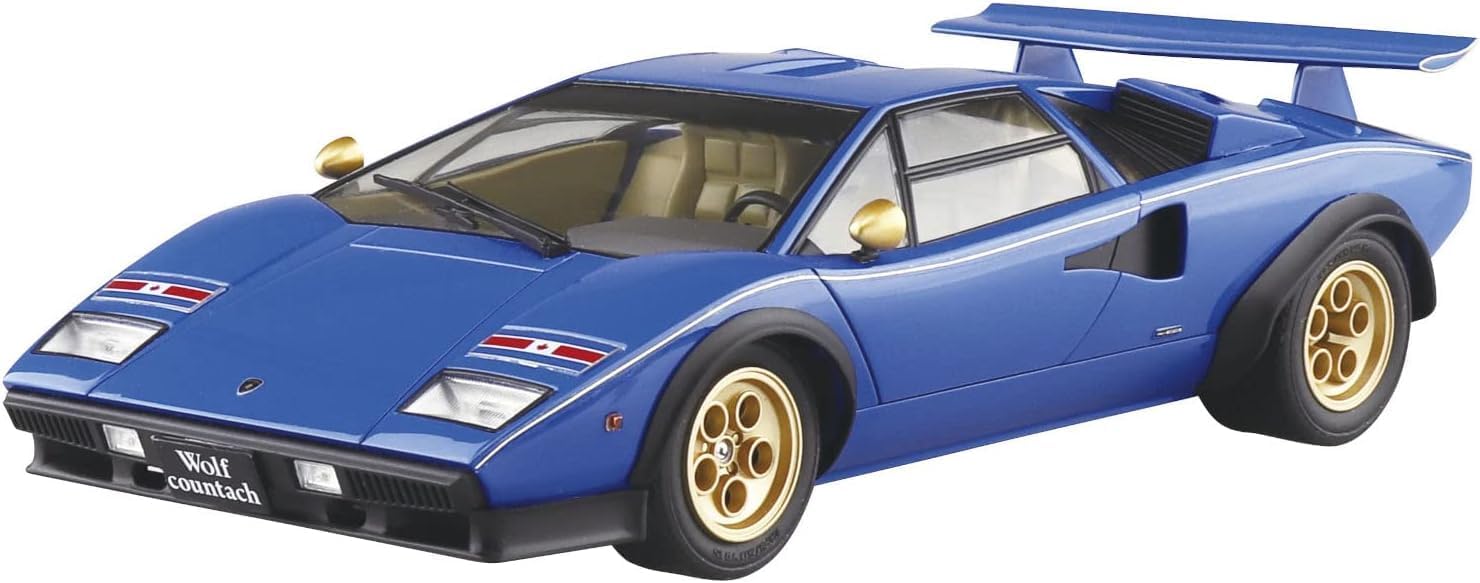 Aoshima 1/24 The Supercar No. 18 '76 Wolf Countach Ver.2 – BanzaiHobby
