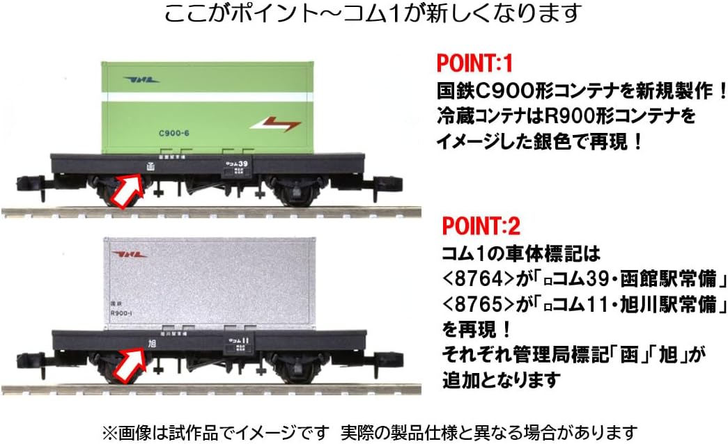 TOMIX 8765 N Gauge JNR KOMU Type 1 (with 20ft Refrigerated Container) - BanzaiHobby